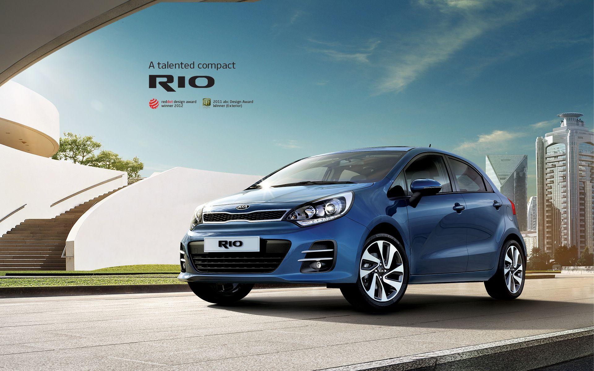 Blue Kia Rio 2017 Wallpapers HD