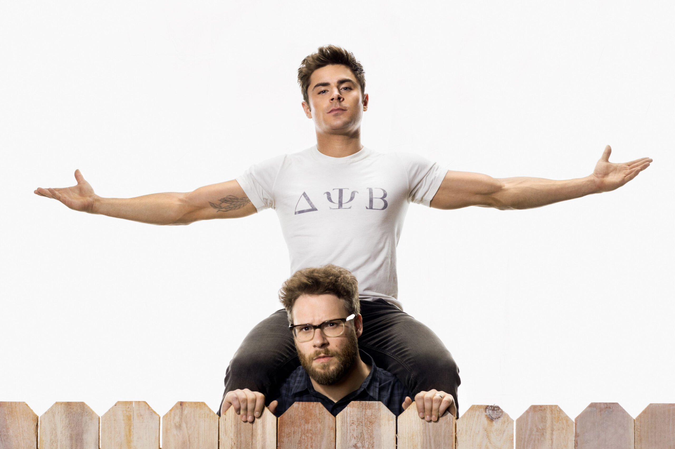 Wallpapers Seth Rogen, Zac Efron, Neighbors 2: Sorority Rising, 4K