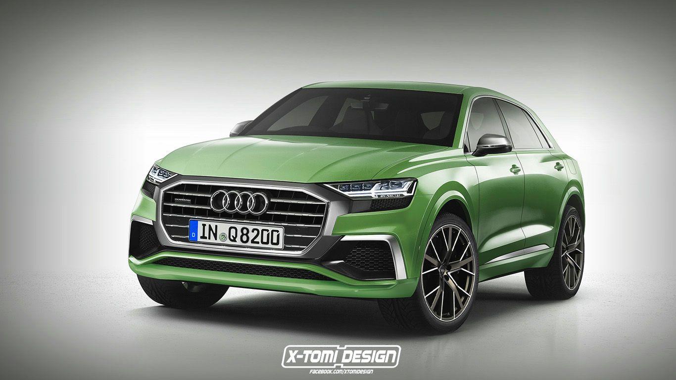 2018 Audi Q8 Rendered as Production Car with Showroom Audi Grille