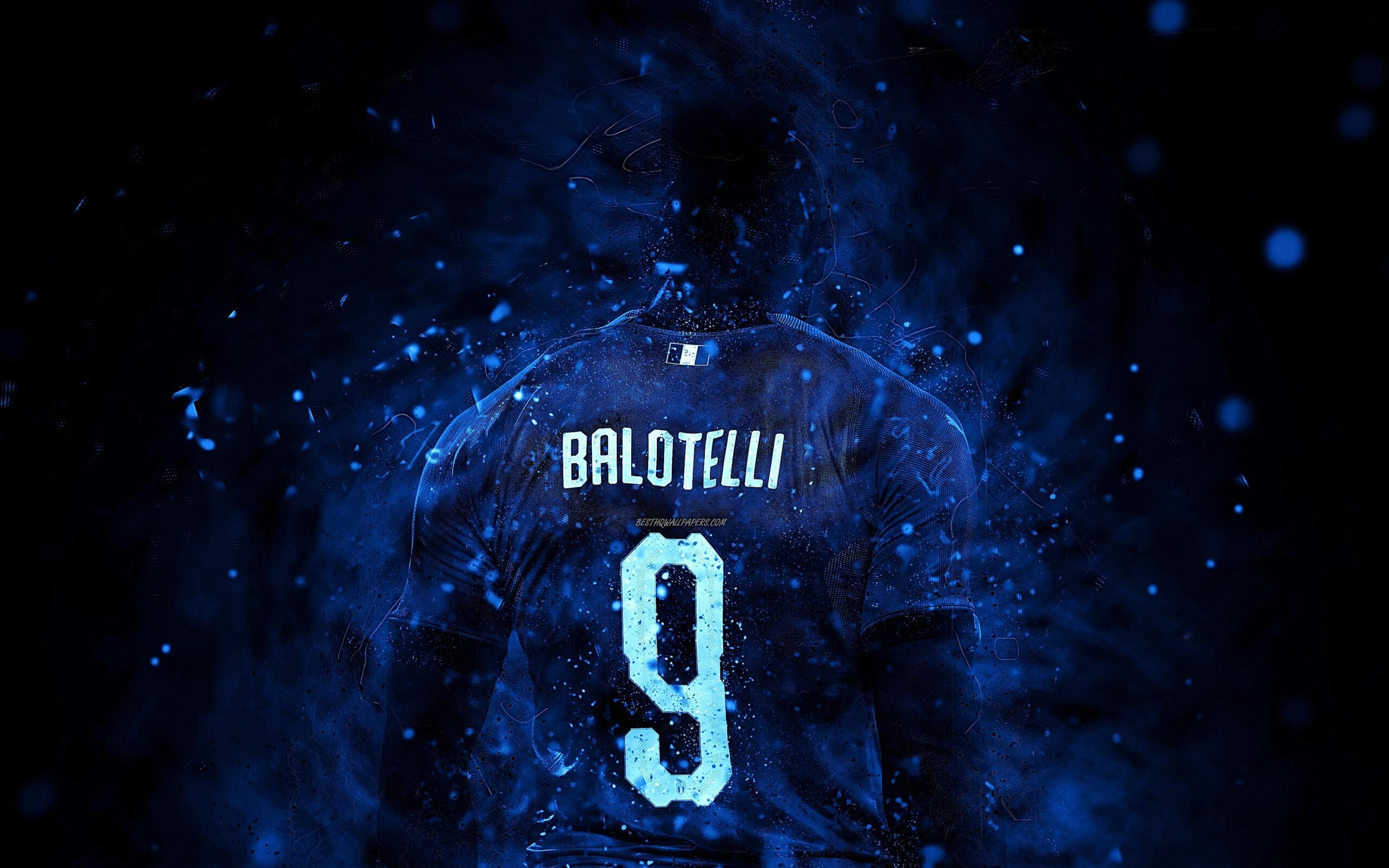 Download wallpapers Mario Balotelli, 4k, abstract art, Italian