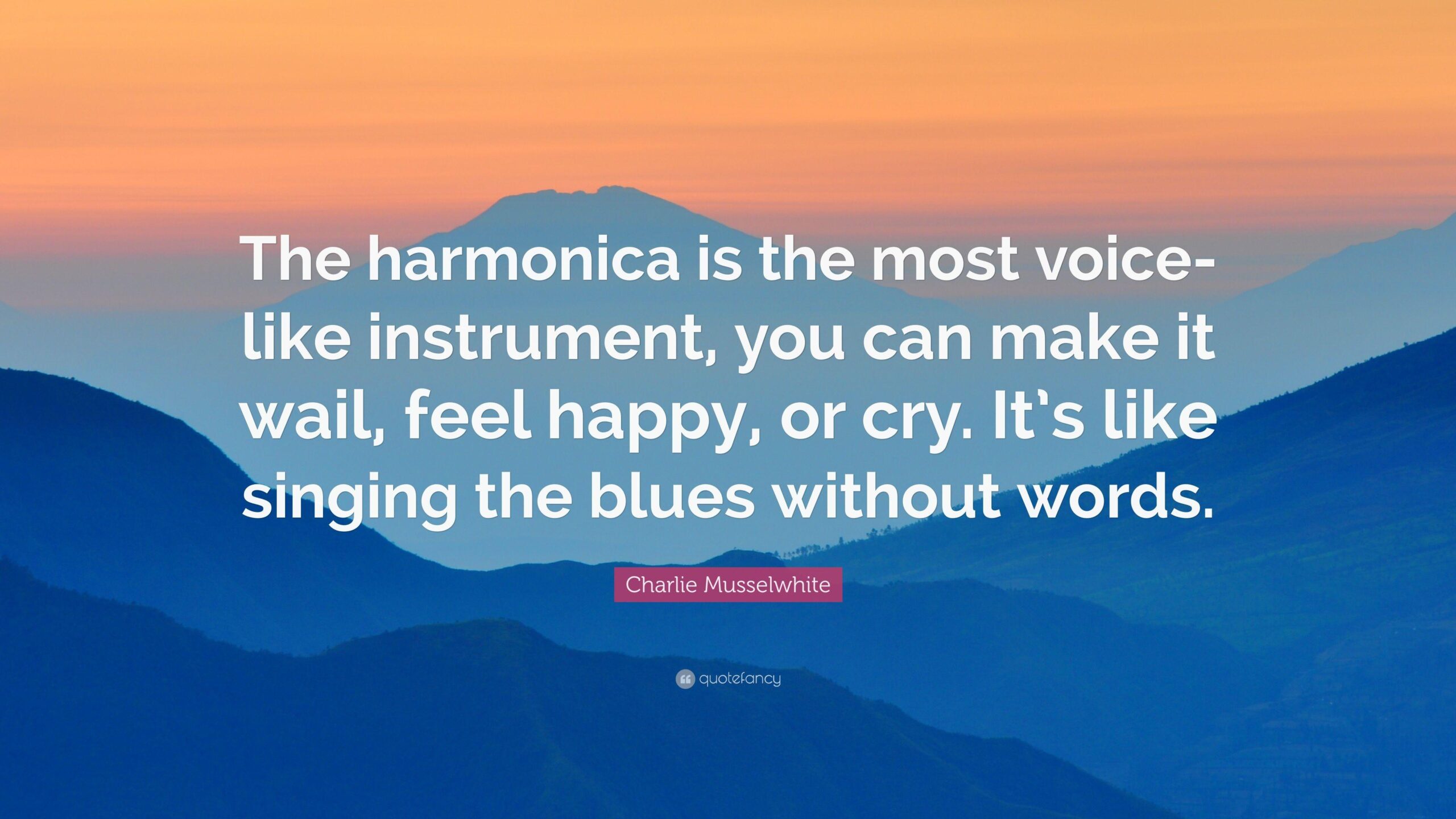 Charlie Musselwhite Quote: “The harmonica is the most voice