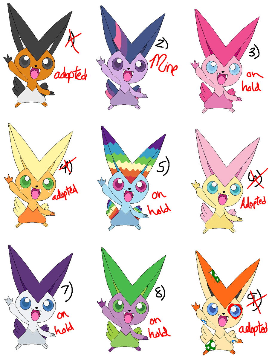 Victini Adopts :ALL ON HOLD: by zafara1222