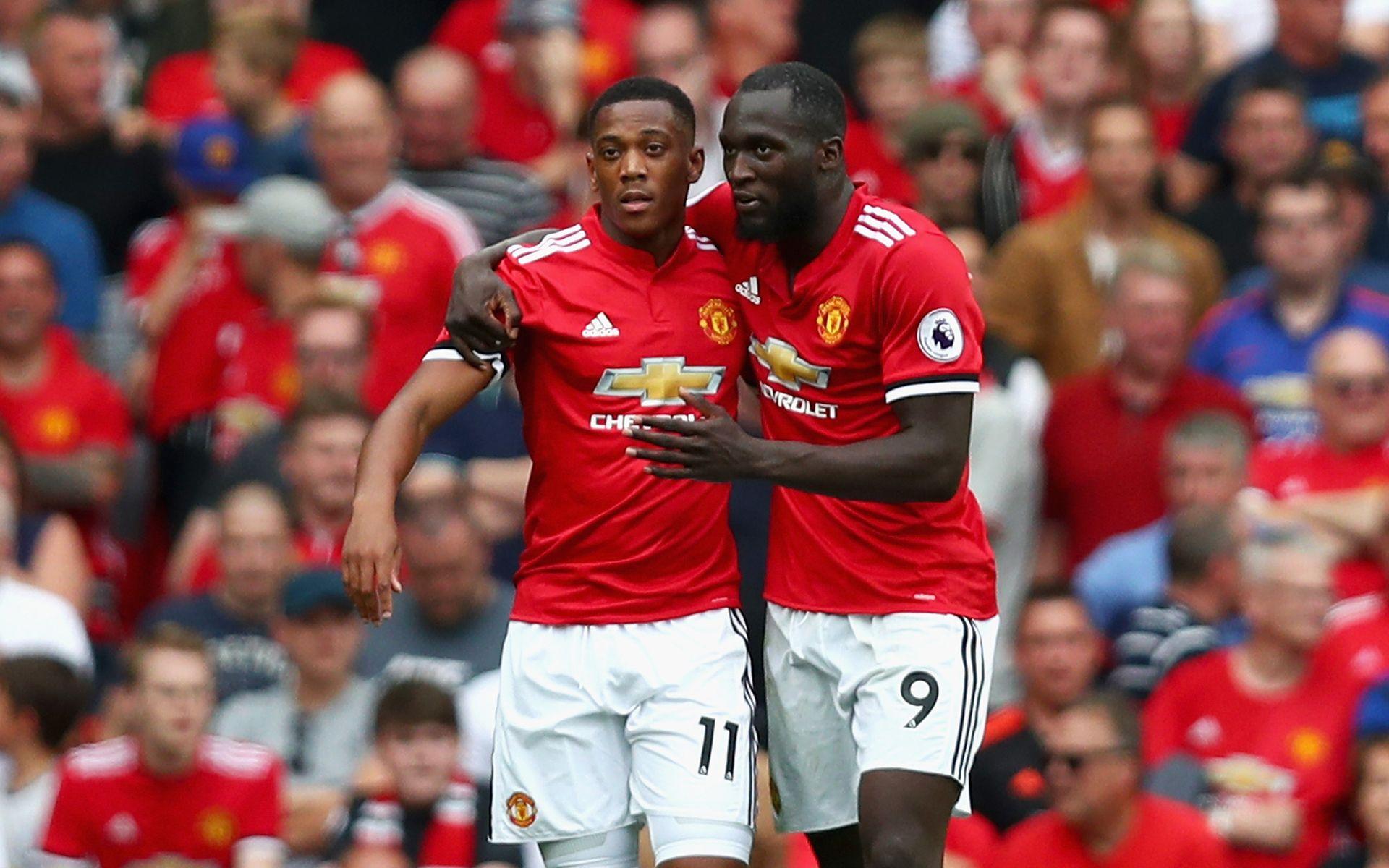 Download wallpapers Romelu Lukaku, Anthony Martial, Manchester