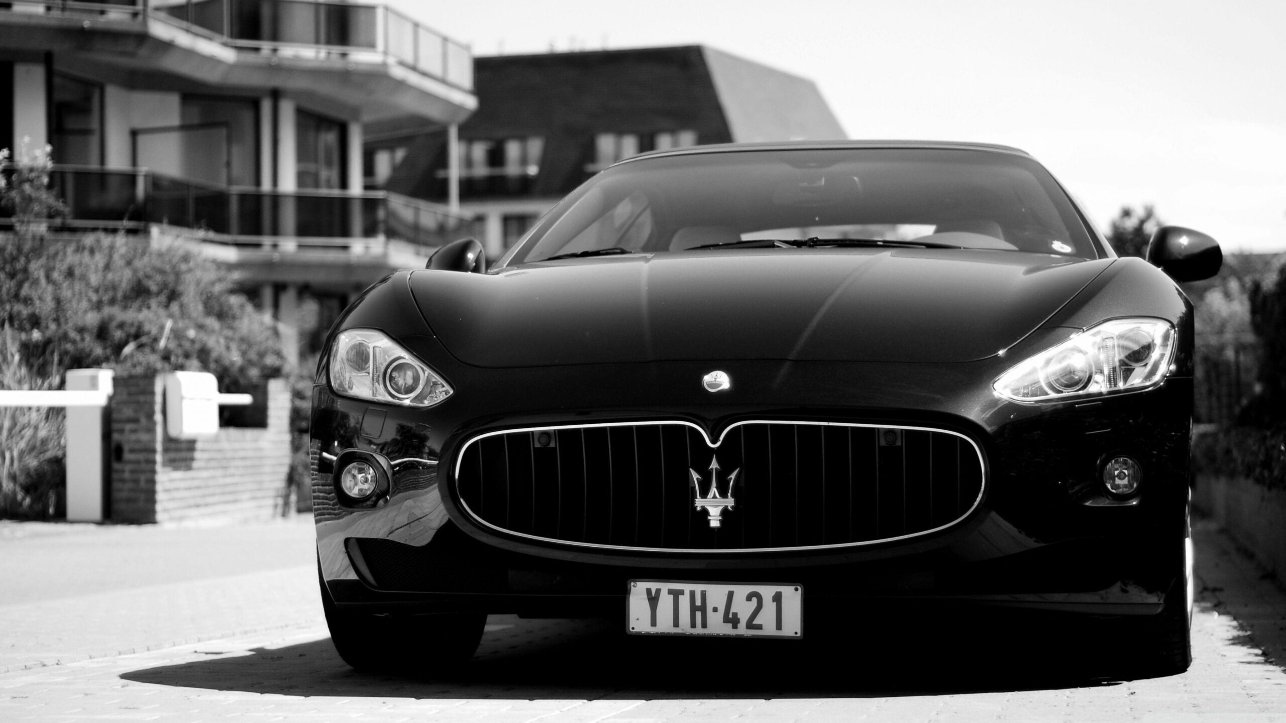 Maserati Gran Turismo Black and White ❤ 4K HD Desktop Wallpapers for