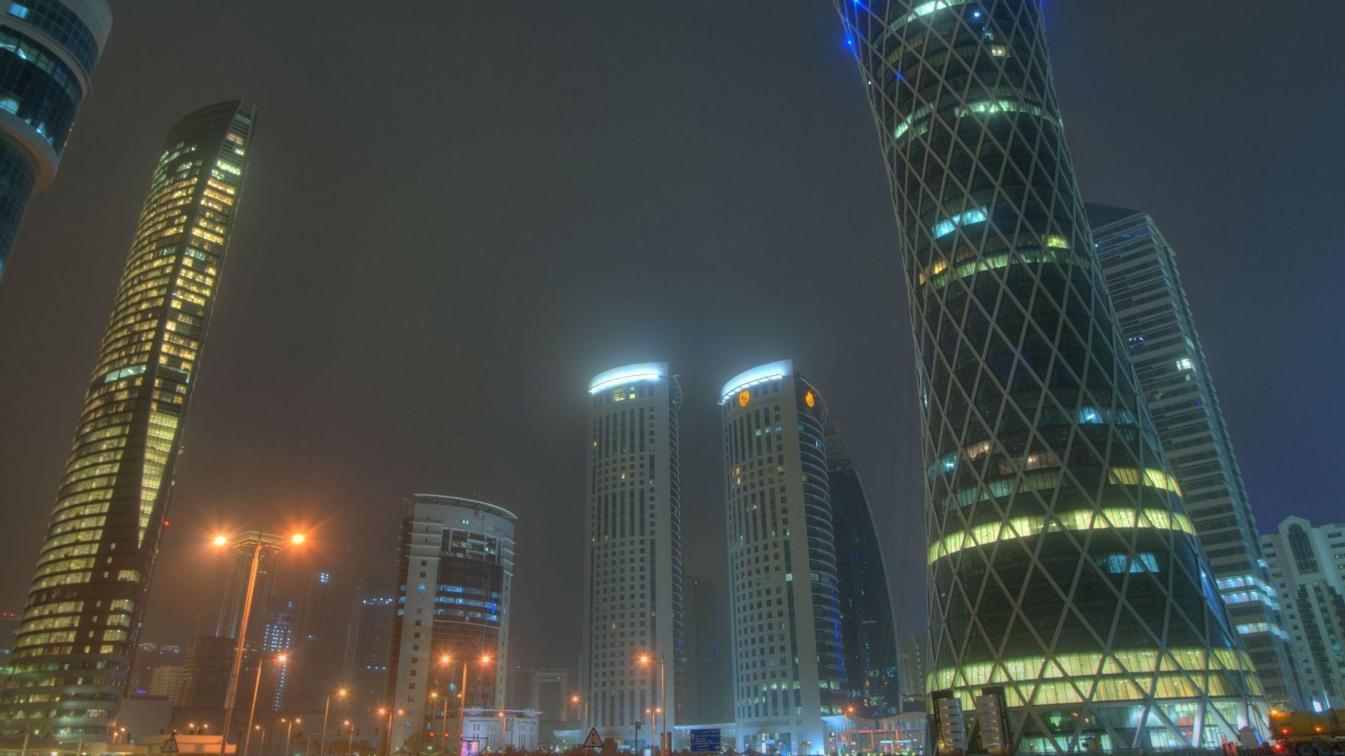 Download Wallpapers Doha, Qatar, Uae, Skyscrapers Full HD