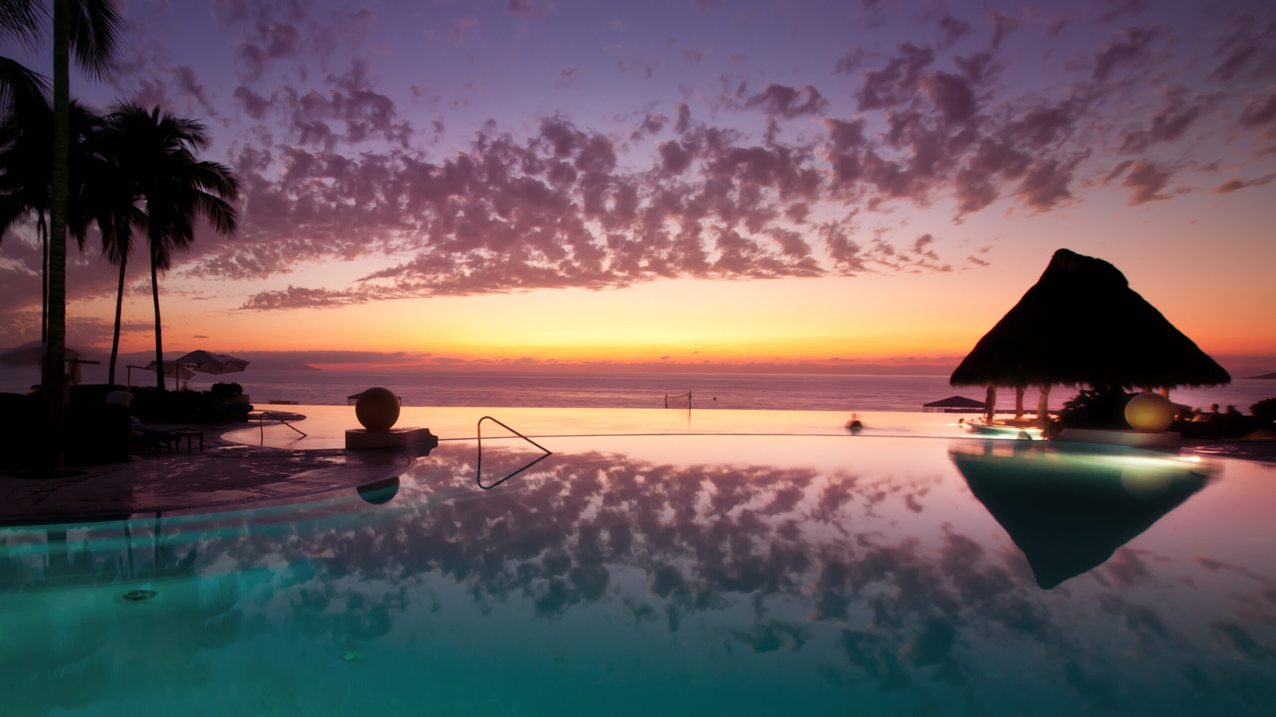 Grand Velas Riviera Nayarit Hotel and Resort Pool at Sunset, Puerto