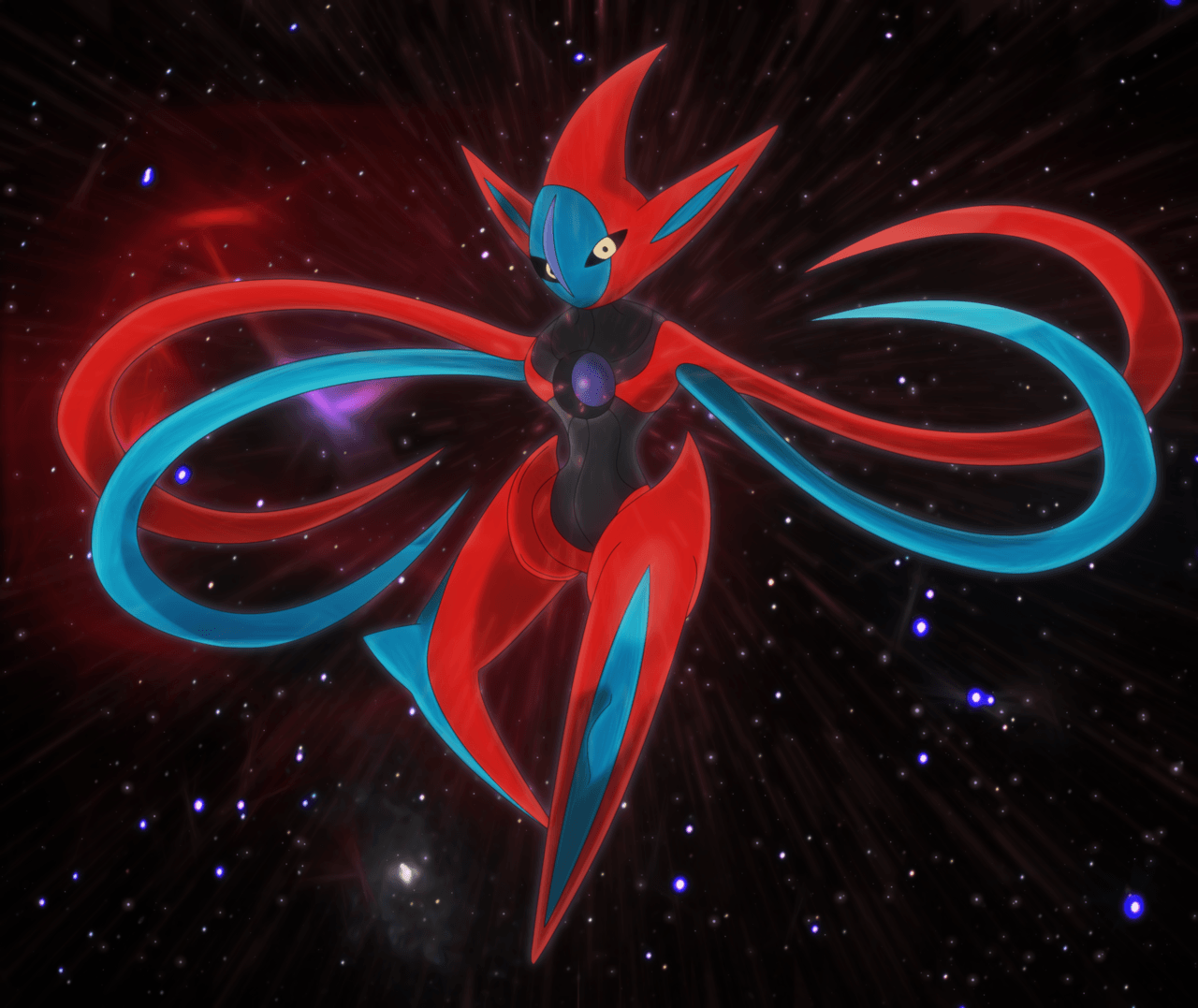 cosmic virus, deoxys by Elsdrake