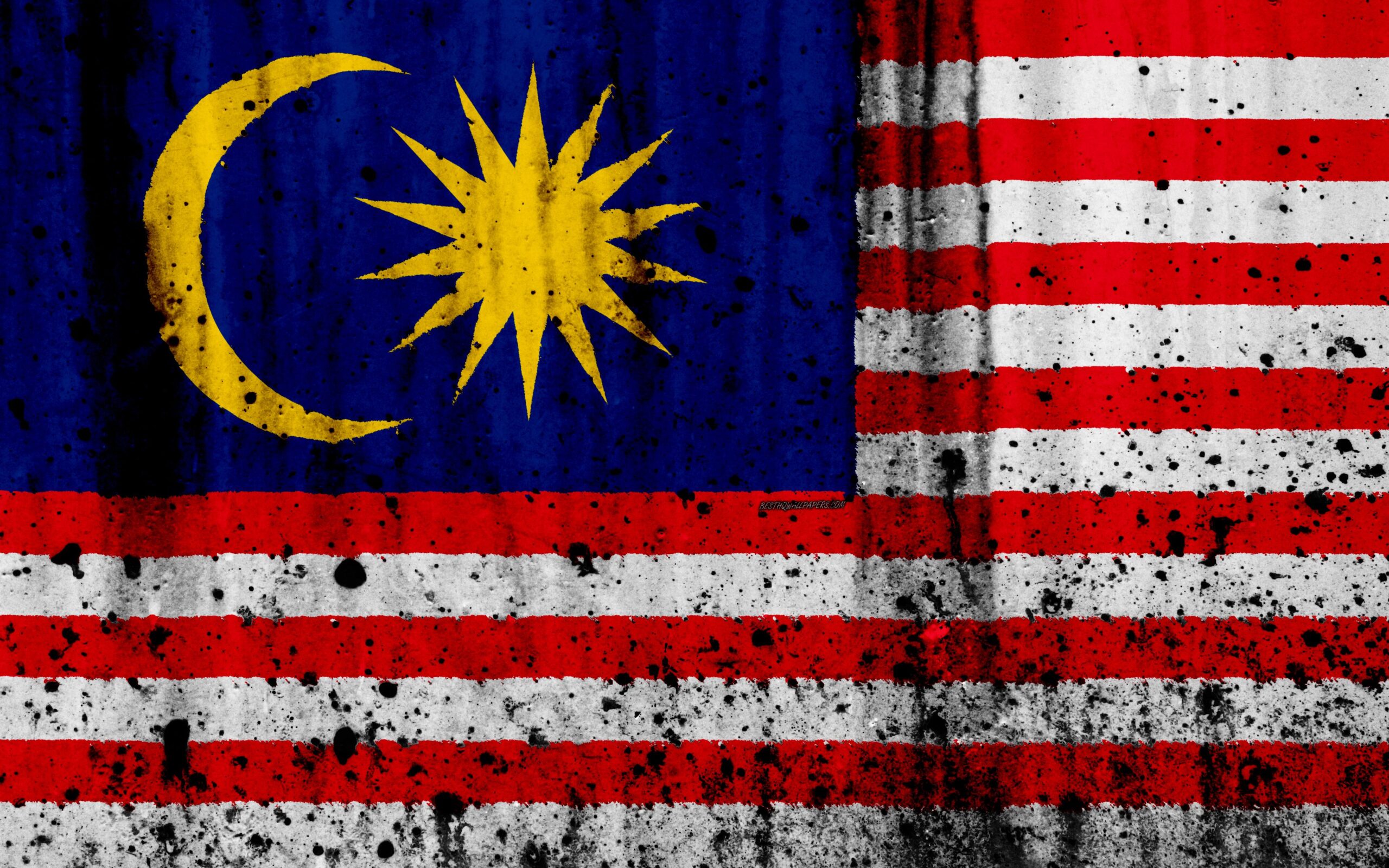 Download wallpapers Malaysian flag, 4k, grunge, flag of Malaysia