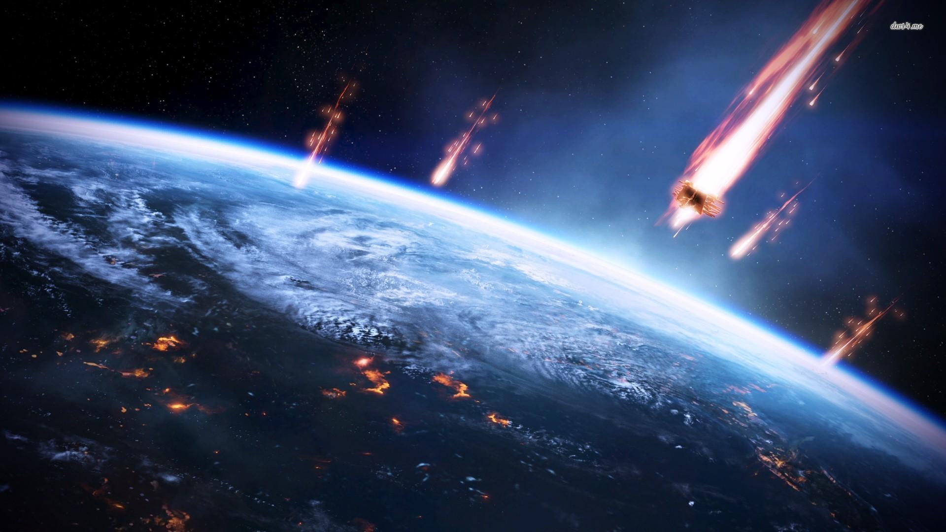 Meteorite crashes into Earth wallpapers