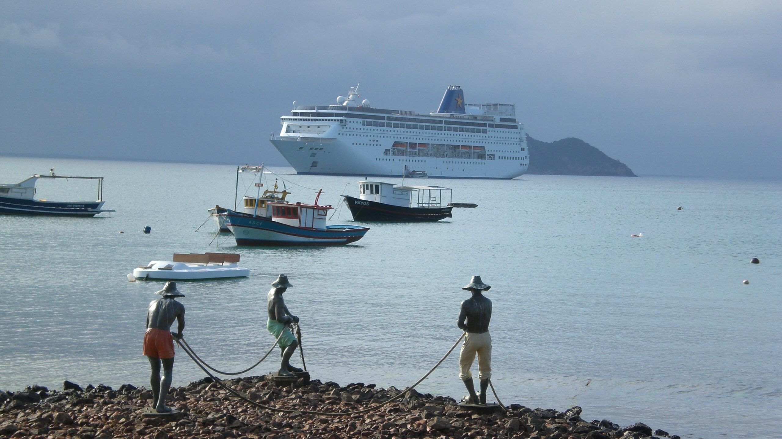 Wallpapers buzios, brazil, cruize ship, ship, ocean liner, sea, ocean