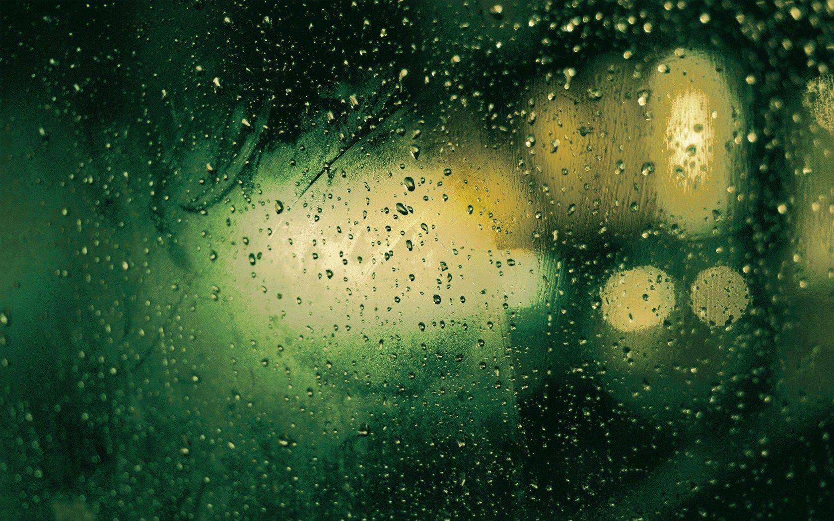 Window Rain Drops Night Lights HD Wallpapers