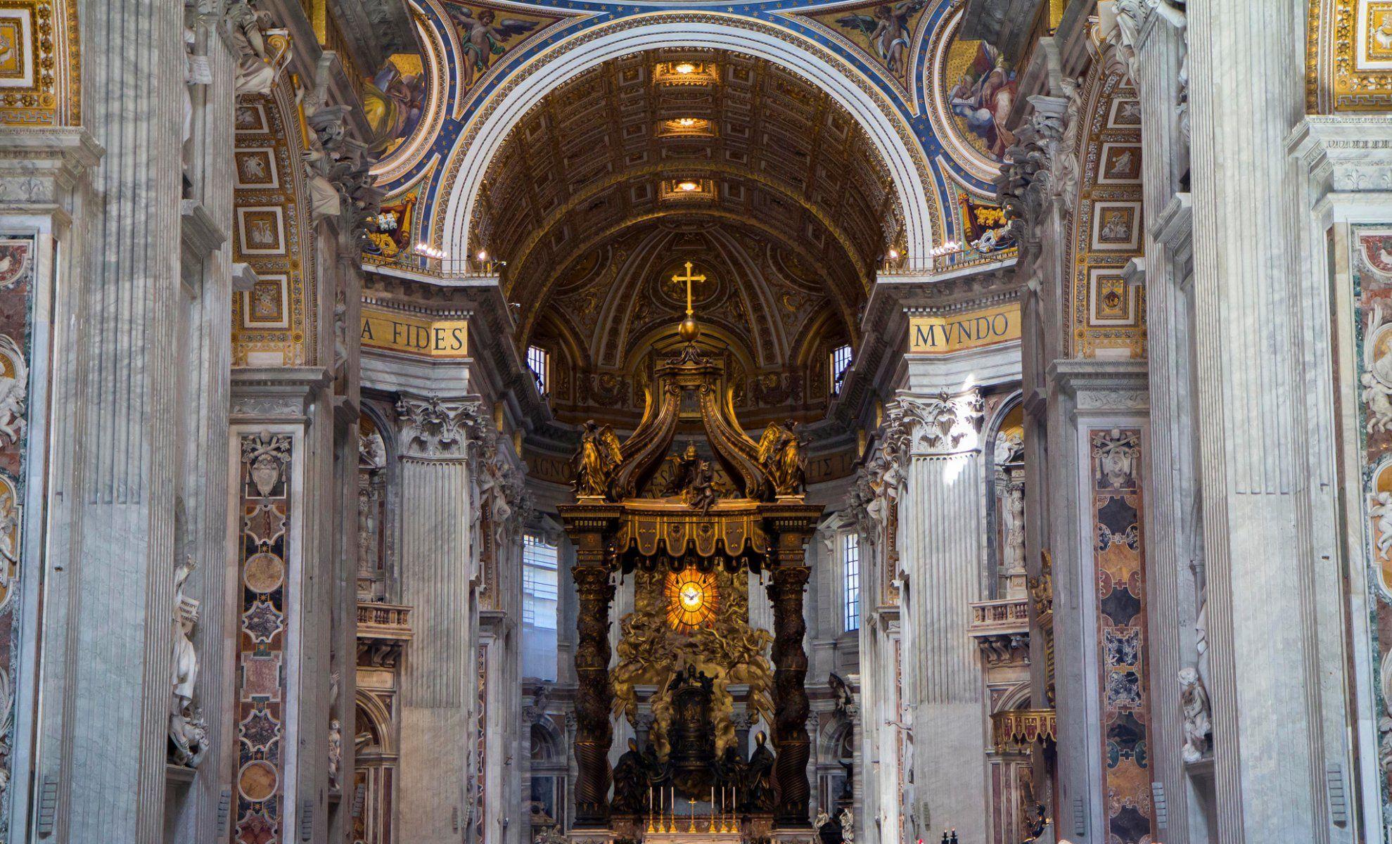 vatican city st. peter’s basilica the altar nave religion HD wallpapers