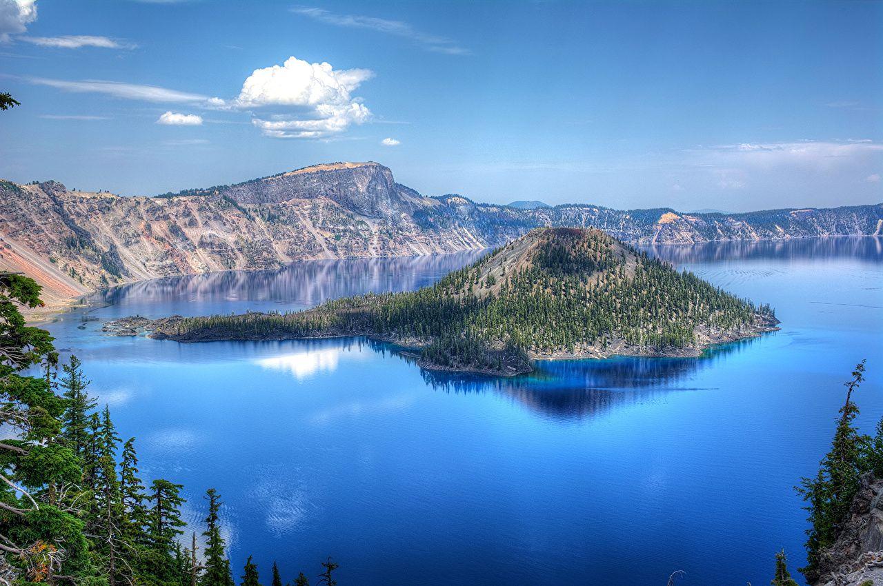 Photos USA Crater Lake National Park Nature Mountains Sky Parks