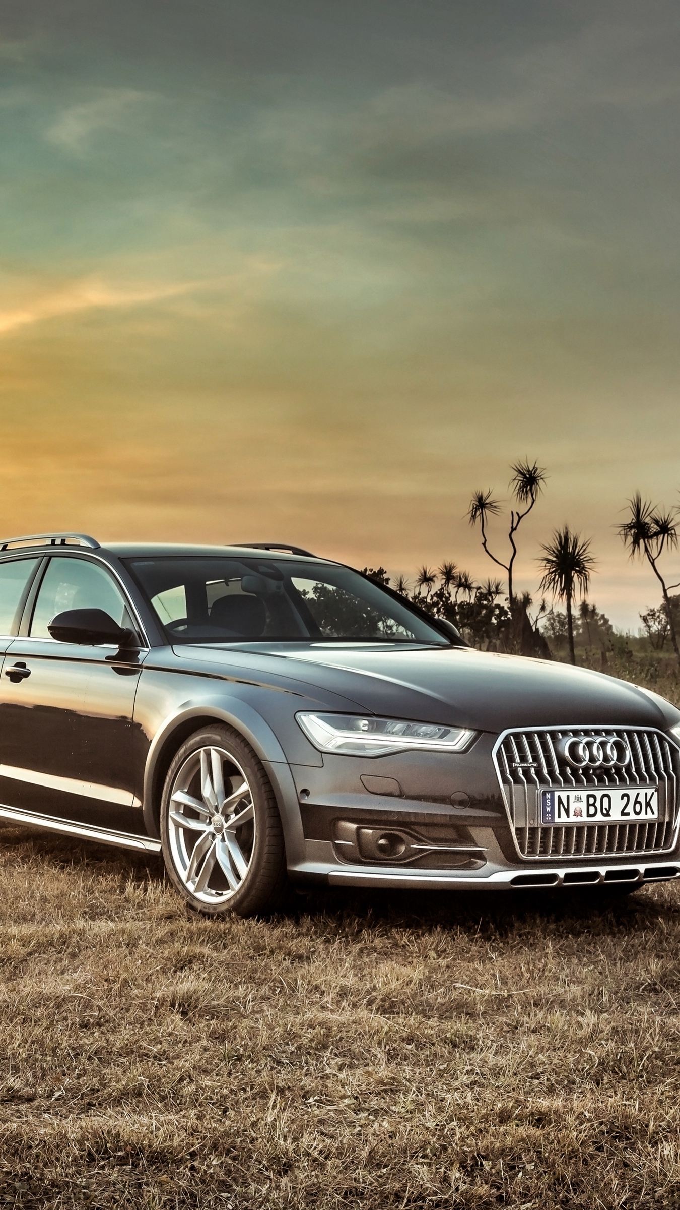 Download wallpapers audi, a6, allroad, side view, hdr