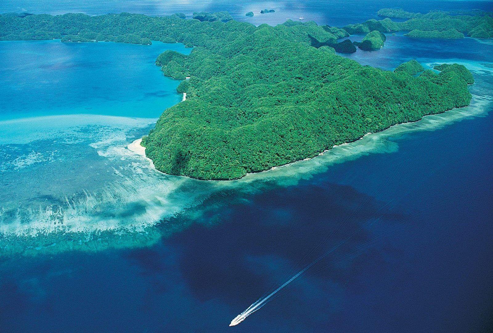 Palau Tag wallpapers: Clouds Rocks Skies Green Landscape Ocean