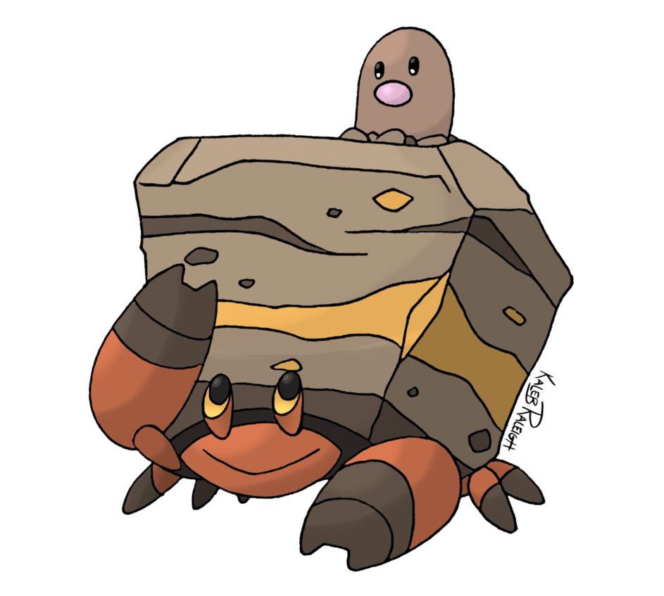 Diglett on Crustle