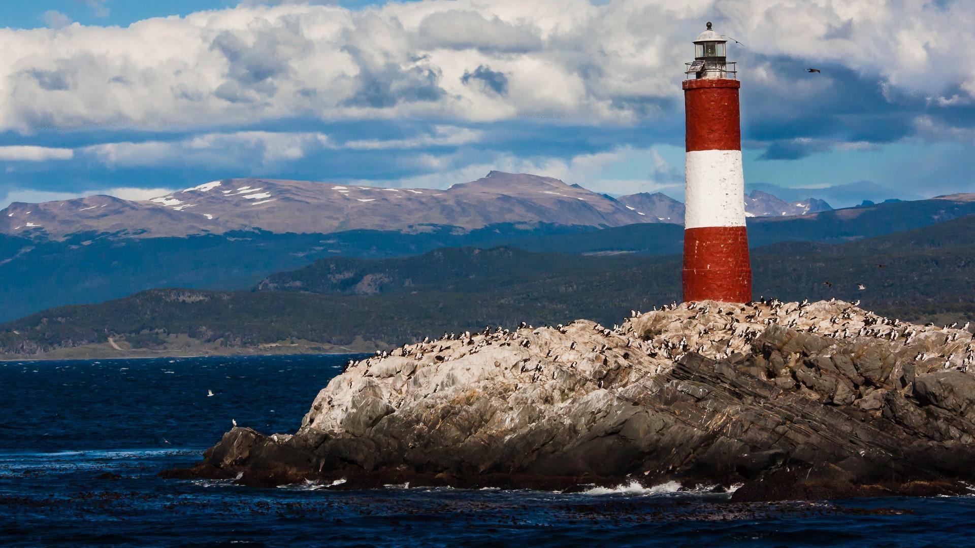 Lighthouse in the Beagle Channel near Ushuaia, Tierra Del Fuego