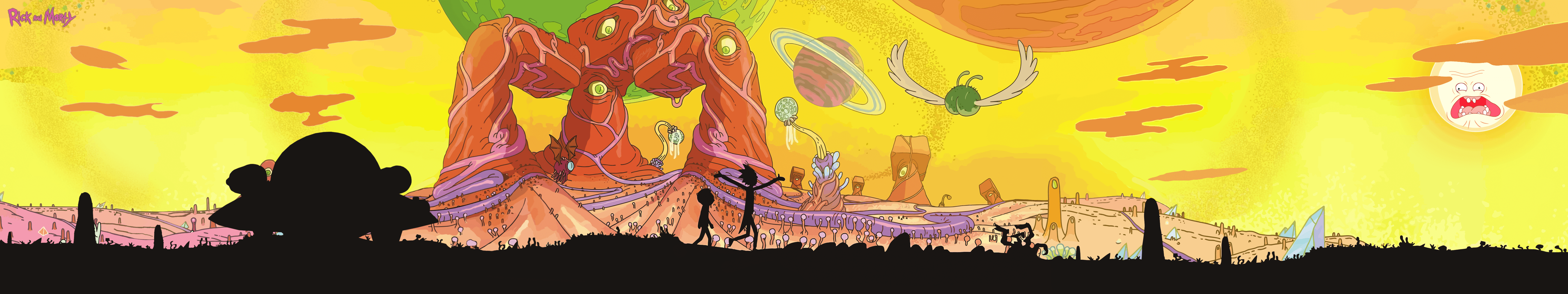 Rick and Morty Triple Monitor Wallpapers by EasyCzT