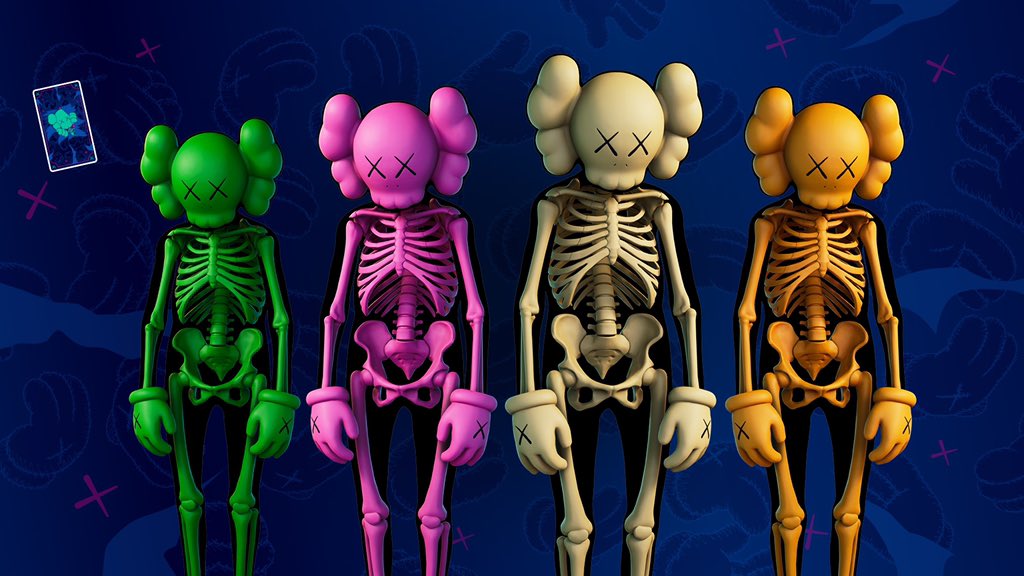 Kaws Skeleton Fortnite wallpapers