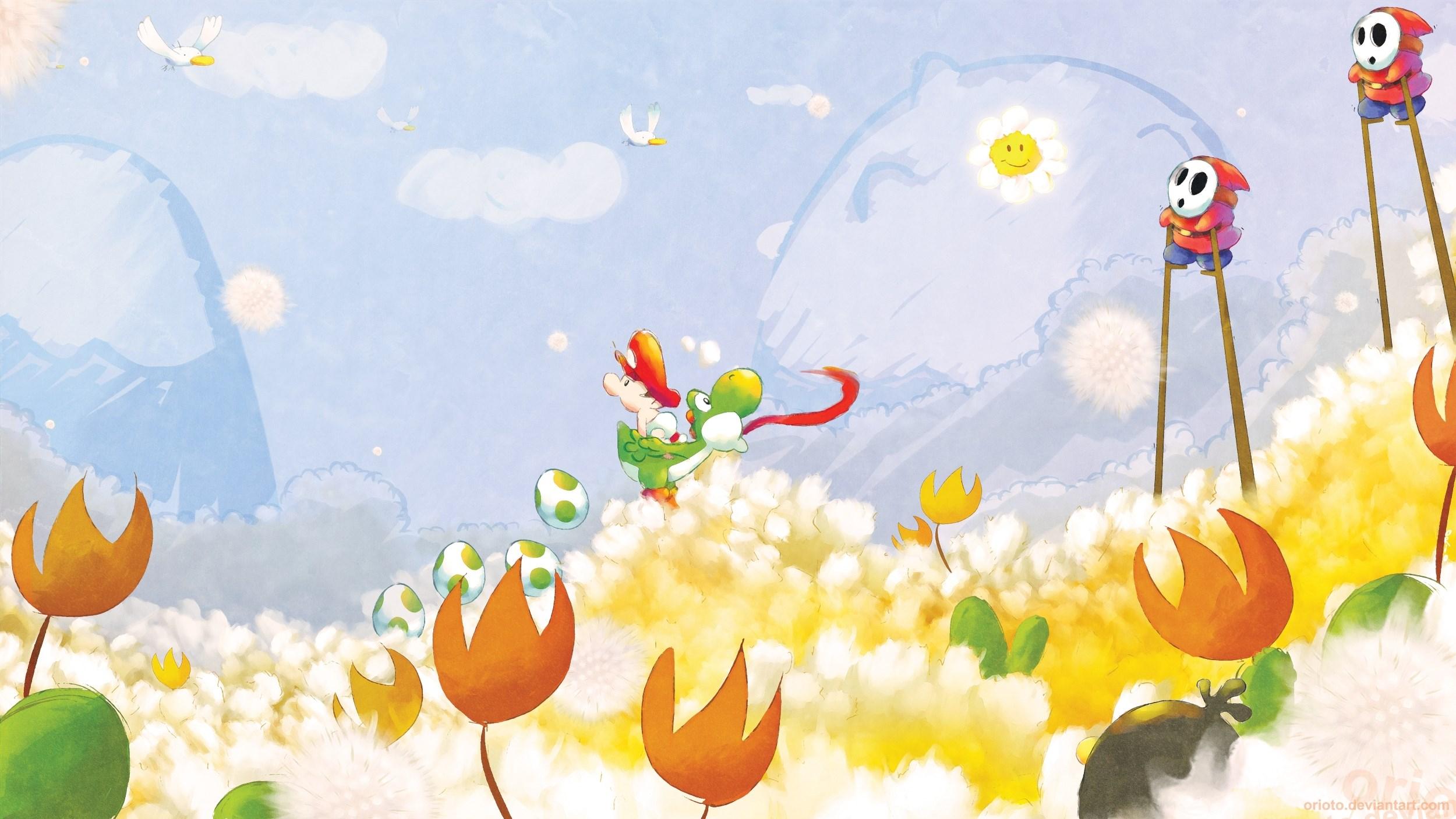 free desktop wallpapers downloads super mario world 2 yoshis island