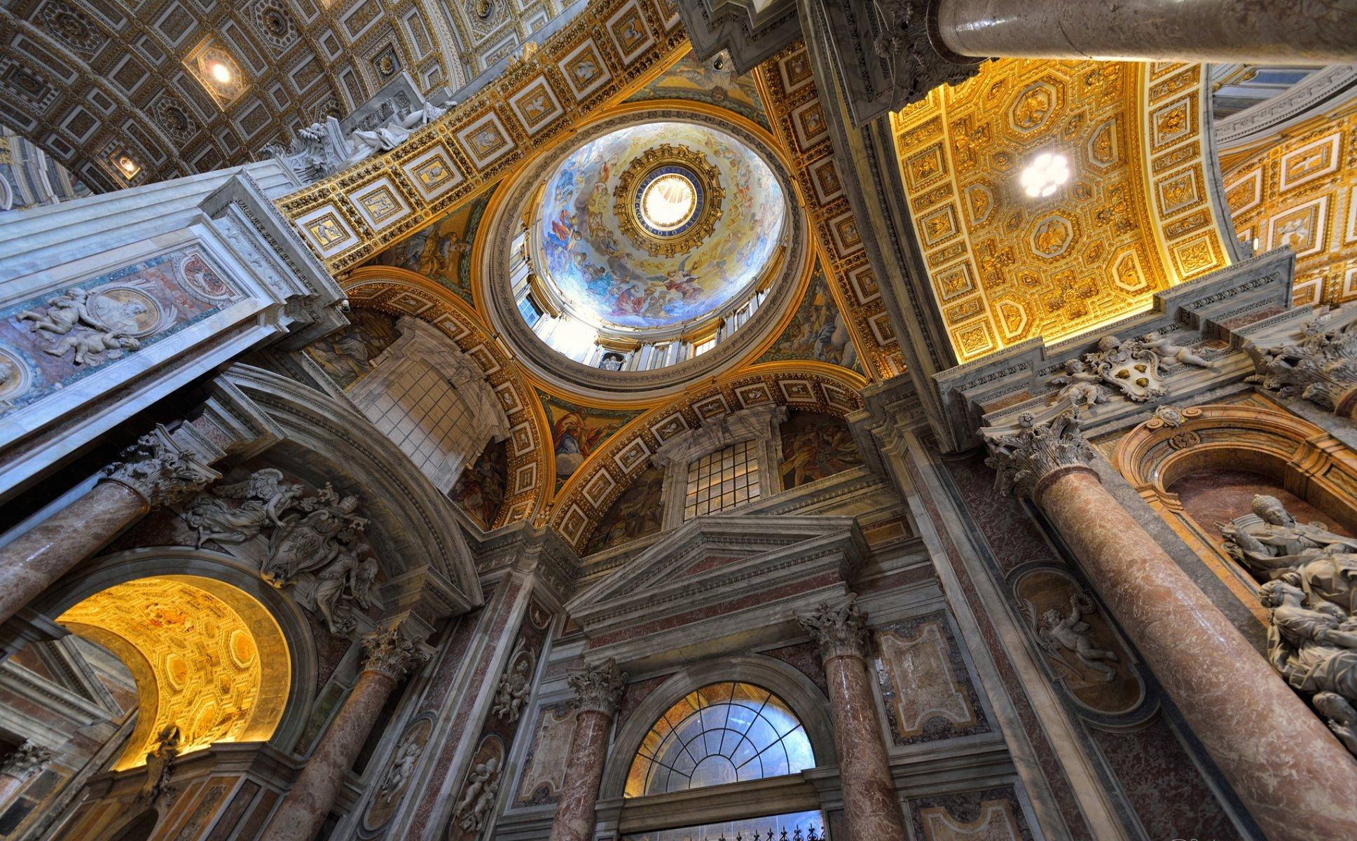 vatican city st. peter’s basilica dome murals religion HD wallpapers