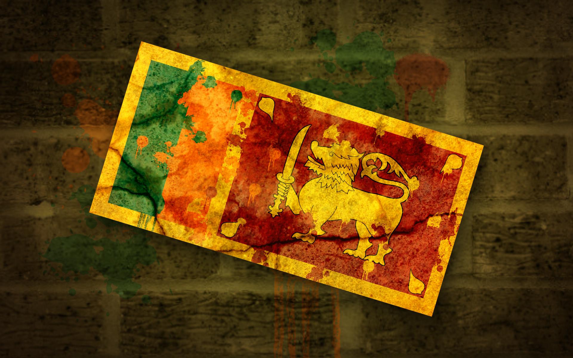 I made a grungy Sri Lankan flag wallpaper! [1920 x 1200] : wallpapers