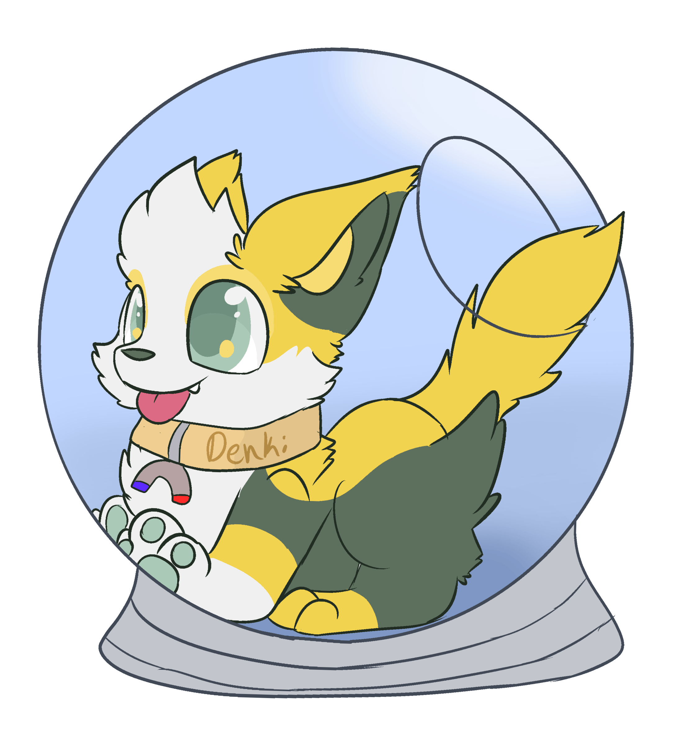 Boltund in a snowglobe