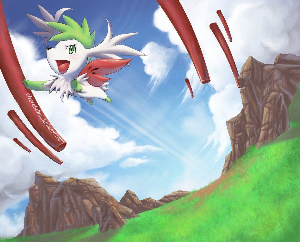 Shaymin: Sky Warrior by cherubchan