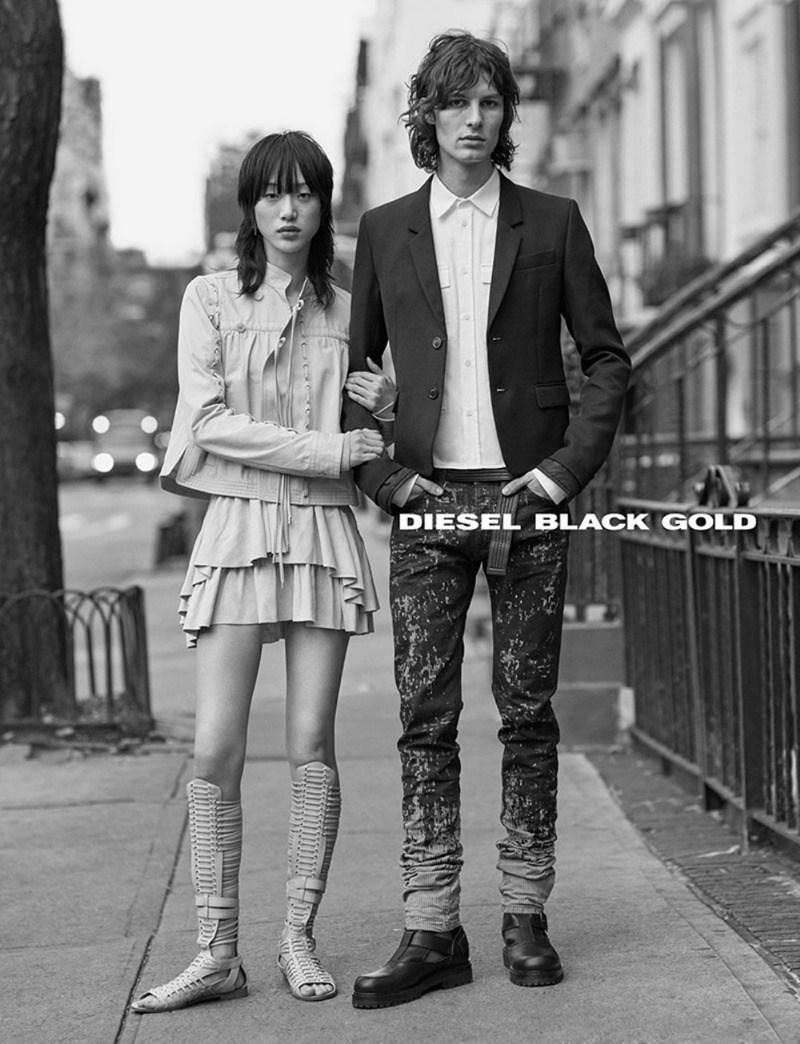 CAMPAIGN: Sora Choi & Akos Sogor for Diesel Black Gold Spring 2017