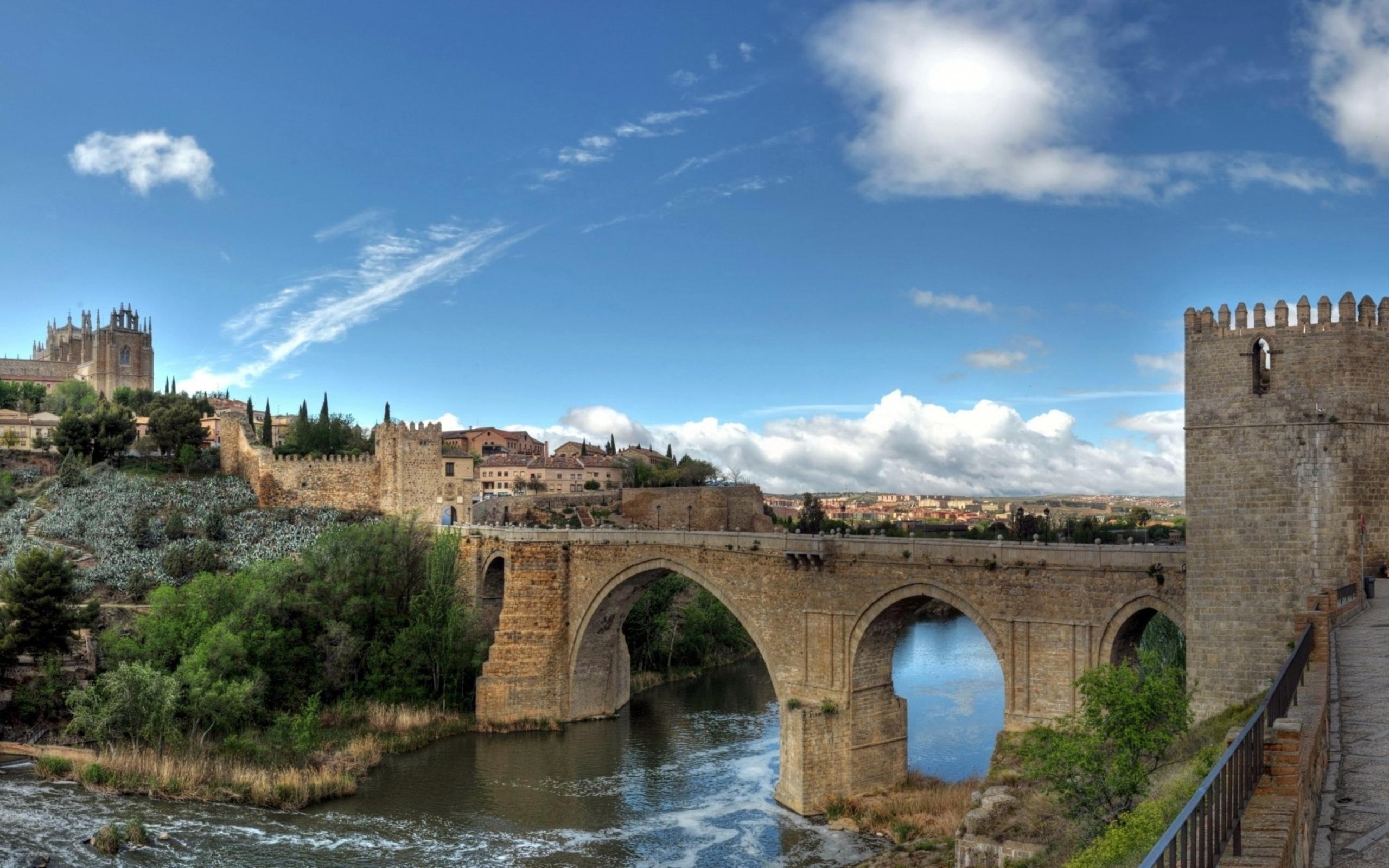 Toledo Bridge Europe River World Spain HD Wallpapers, Desktop