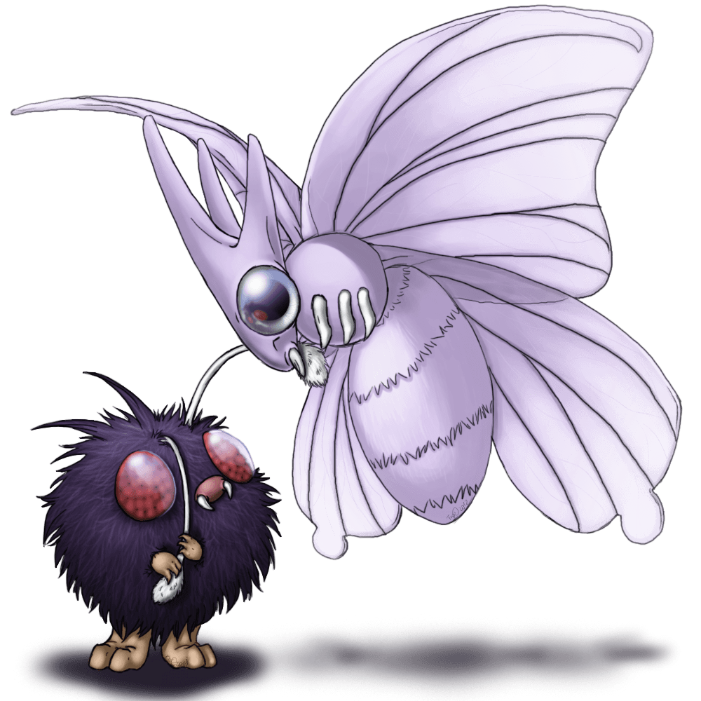 Venonat and evo by AFrozenHeart2