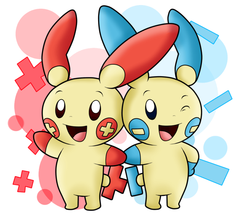 AT with Hiyukee: Plusle and Minun by SuperLakitu