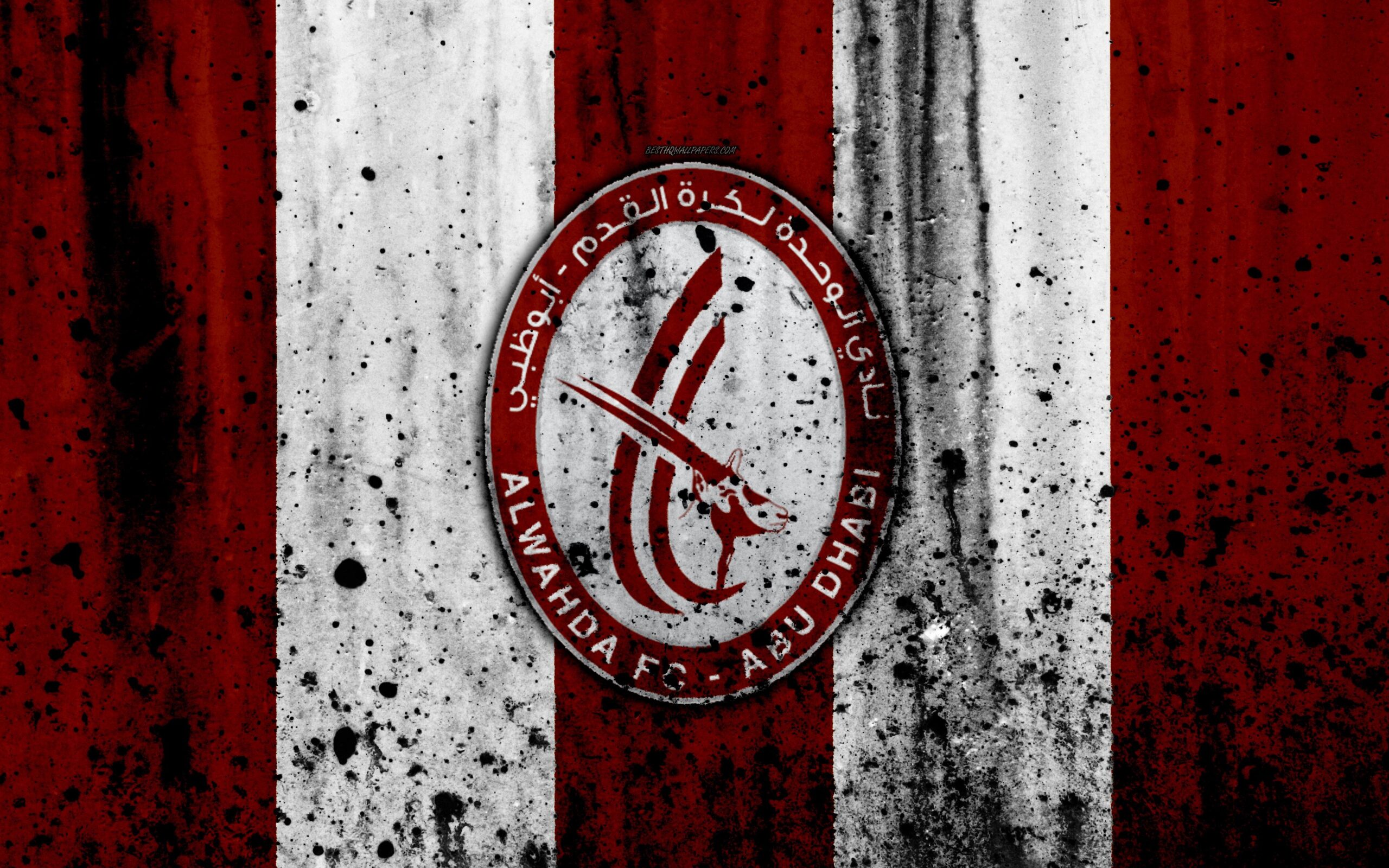 Download wallpapers 4k, FC Al Wahda, grunge, UAE League, soccer