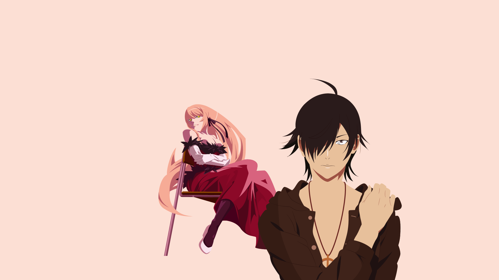 Wallpapers : Monogatari Series, Oshino Shinobu, Araragi Koyomi