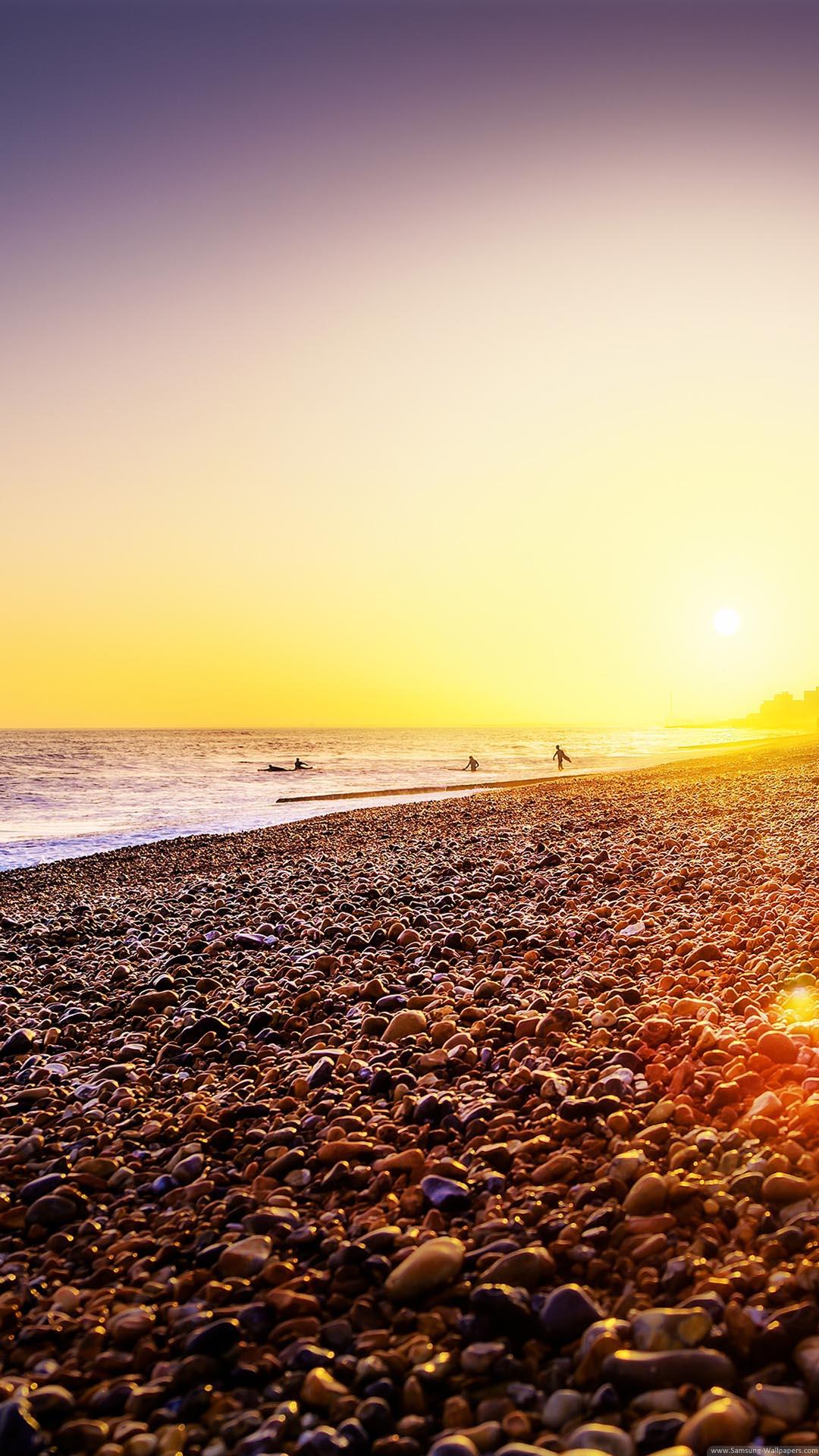 Brighton Beach Sunset iPhone 6 Plus HD Wallpapers HD