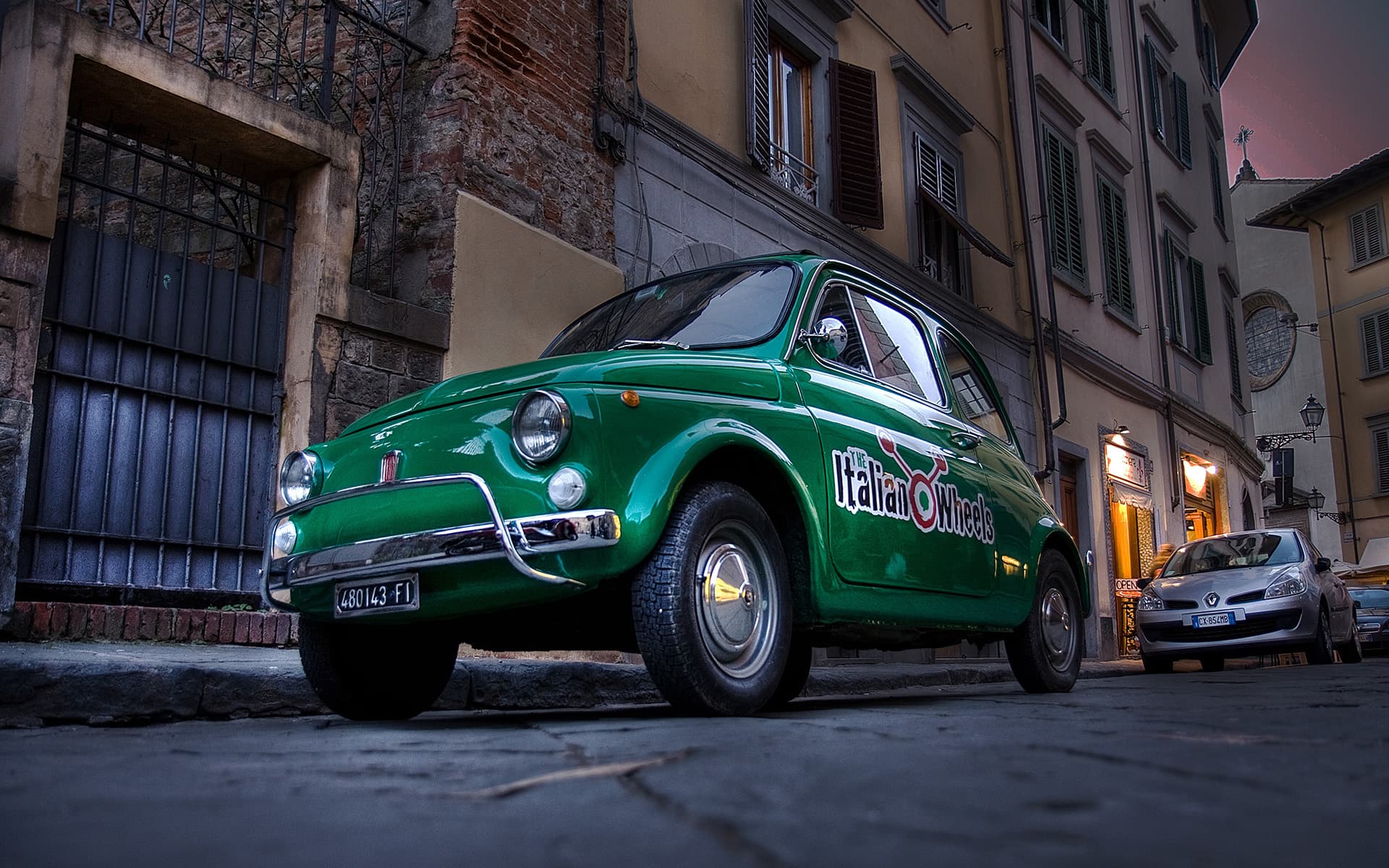 Fiat 500 old green computer wallpapers