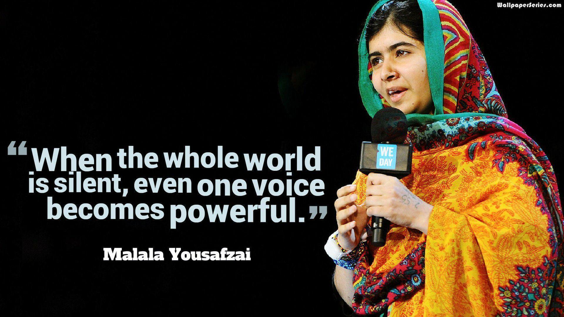 Malala Yousafzai Educational Quotes Wallpapers