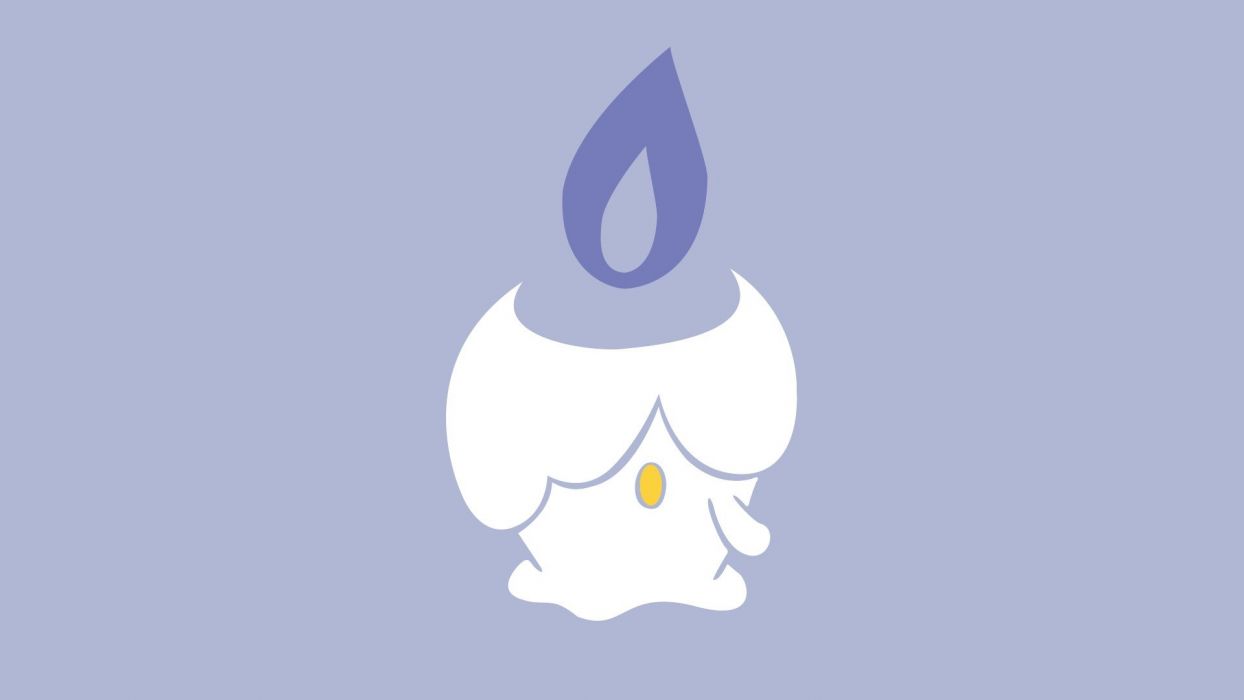 Pokemon minimalistic fire purple Ghost Litwick wallpapers