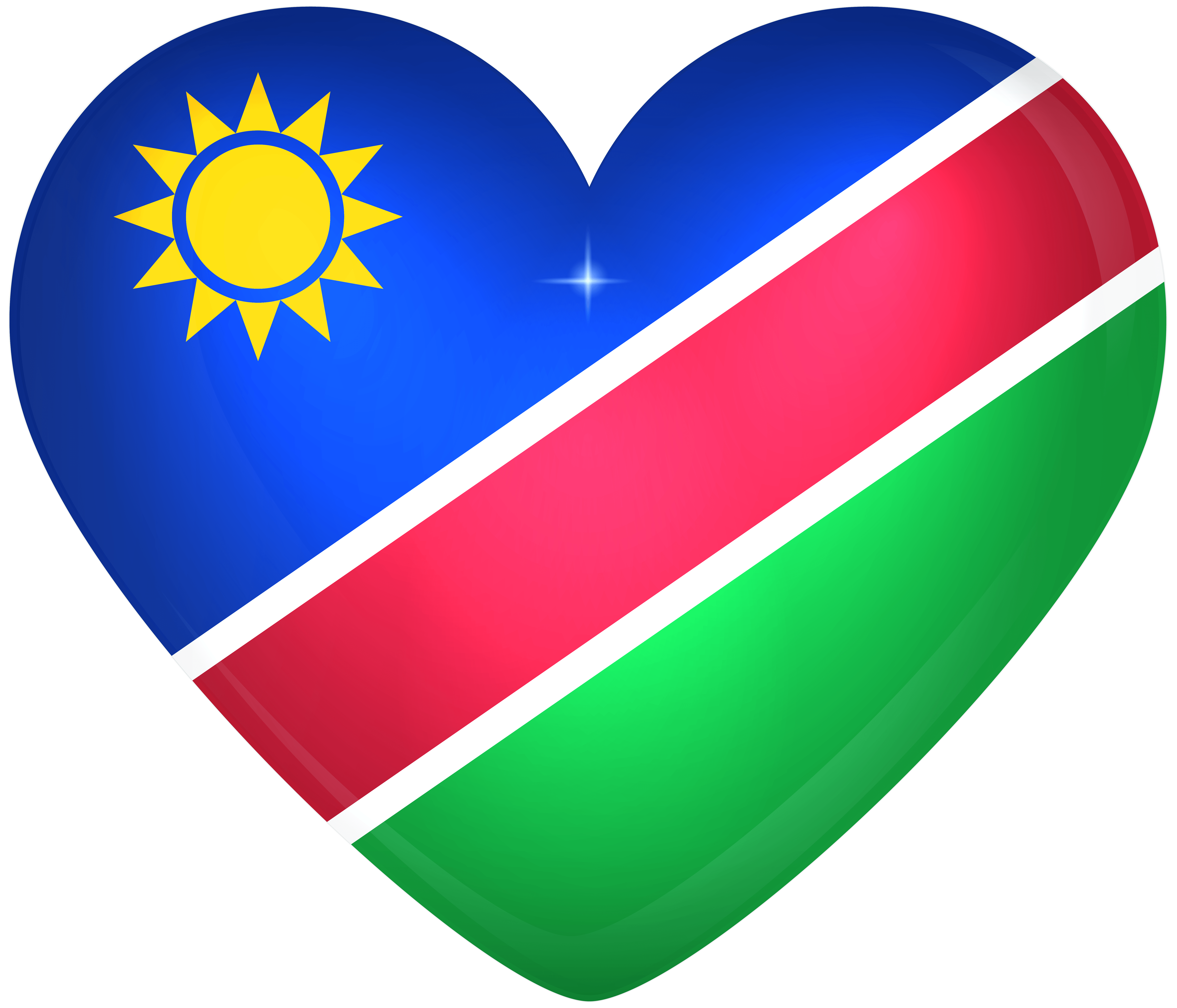 Namibia Large Heart Flag