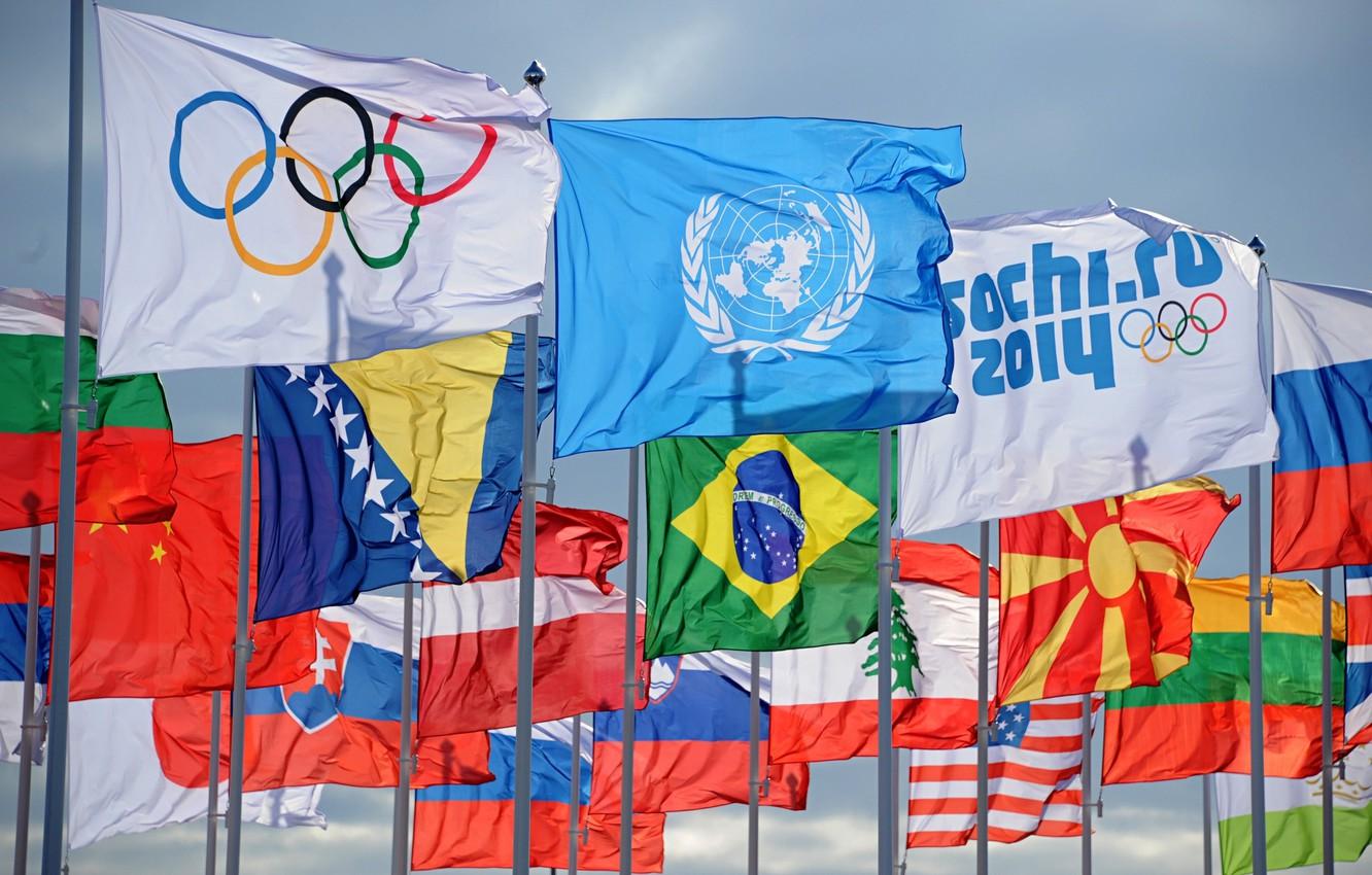 Wallpapers Olympics, flags, Olympic games, Sochi 2014, sochi 2014