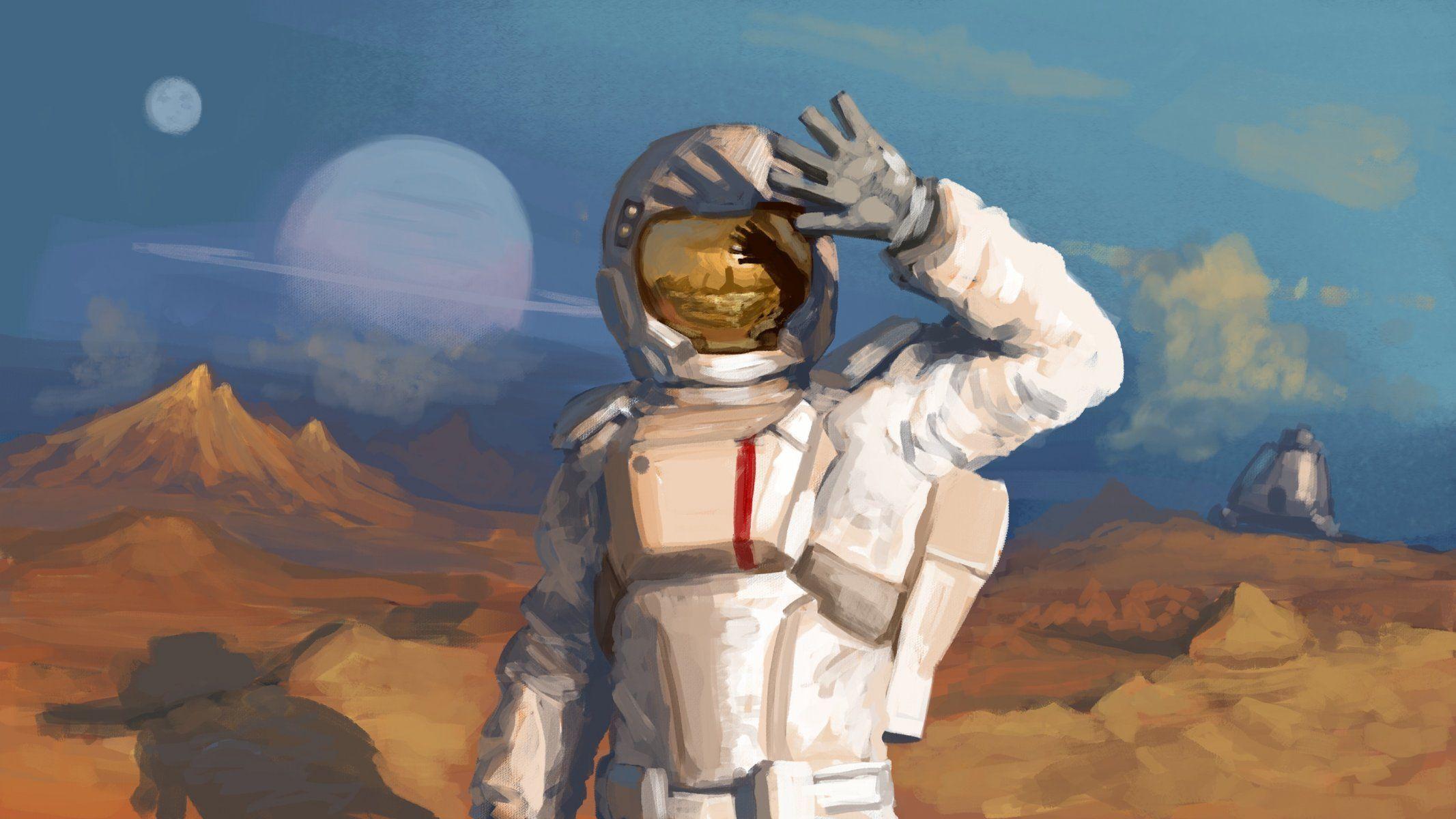 suit planet astronaut cosmonaut light reflection helmet HD wallpapers