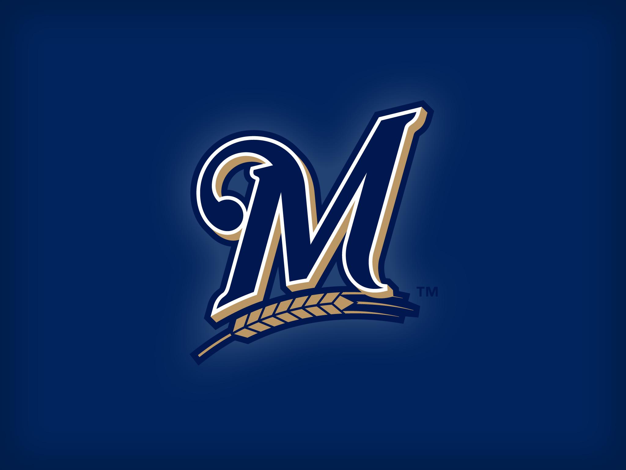 Download wallpapers milwaukee brewers, baseball, team, logo